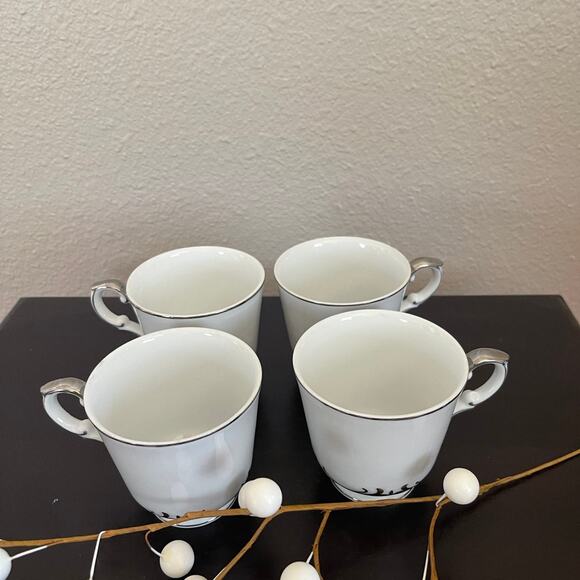 Vintage Set of 4 Style House Fine China EMBASSY Coffee Cups Japan - Picture 2 of 8